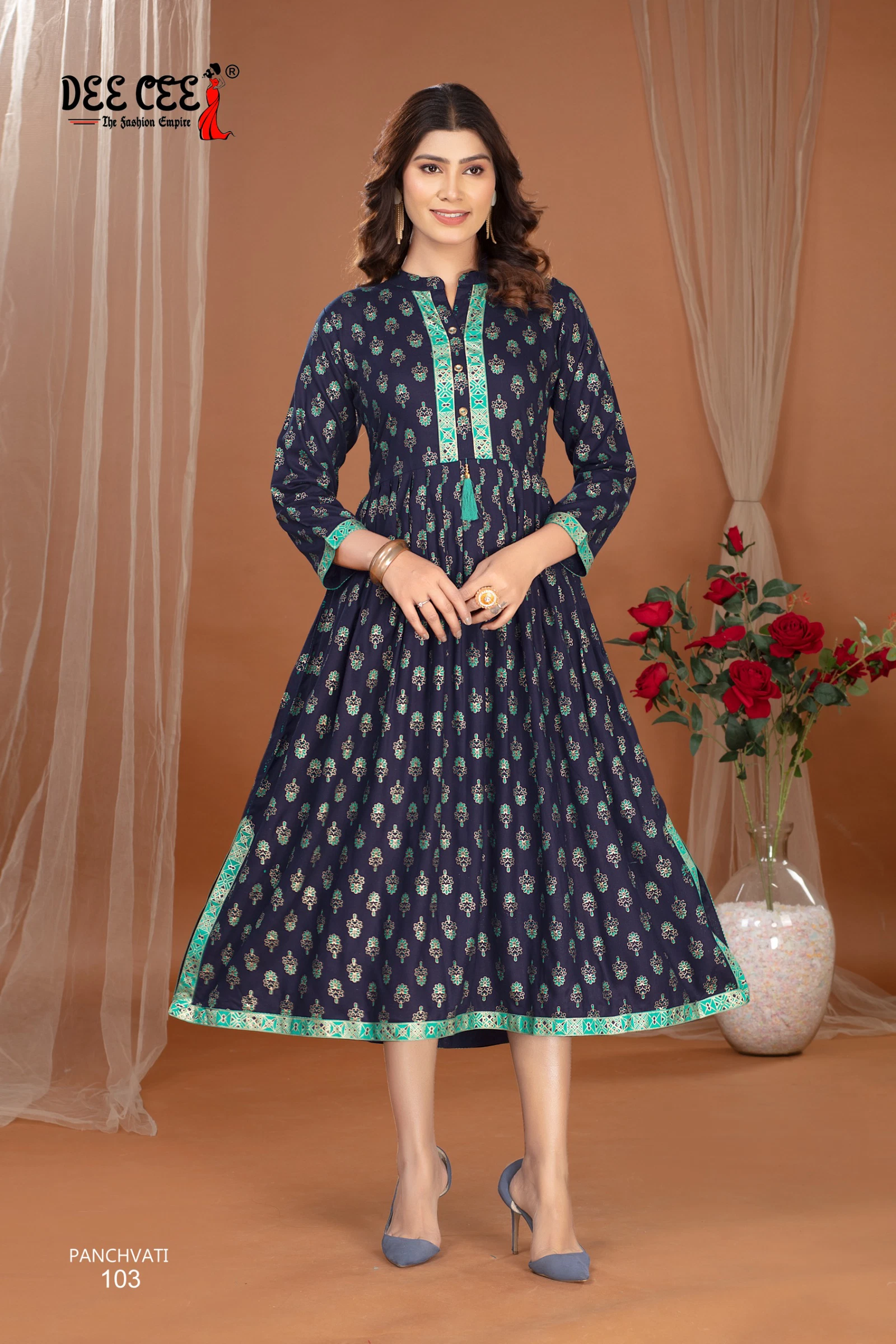 Deecee Panchvati Casual Wear Plain Rayon Kurtis Collection